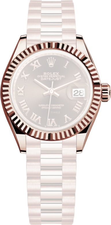 Rolex,Lady-Datejust 28mm,28mm,Rose Gold,Brown,Automatic,Day,55hours,279175,279175-0014