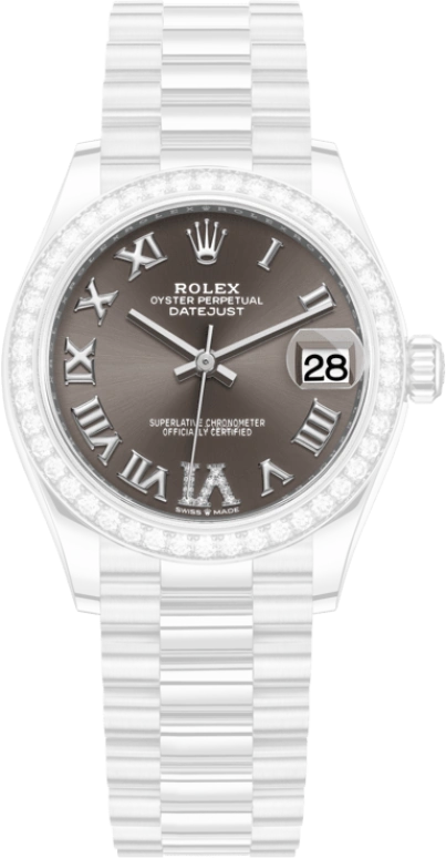 Rolex,Datejust 31 31mm,31mm,White Gold,Grey,Automatic,Day,55hours,278289RBR,278289RBR-0020