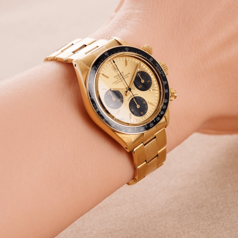Rolex,Daytona 37mm,37mm,Yellow Gold,Gold,Black,Handwound,Chronograph,48hours,6263,6263-Oyster YG