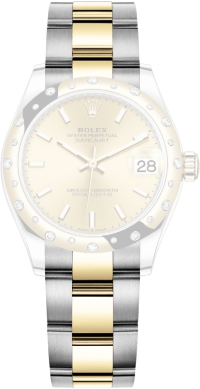 Rolex,Datejust 31 31mm,31mm,Yellow Gold,Stainless Steel,Champagne,Automatic,Day,55hours,278343RBR,278343RBR-0013