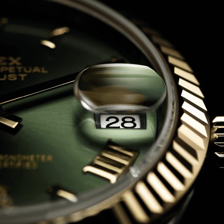 Rolex,Datejust 31 31mm,31mm,Yellow Gold,Stainless Steel,Green,Automatic,Day,55hours,278273,278273-0016