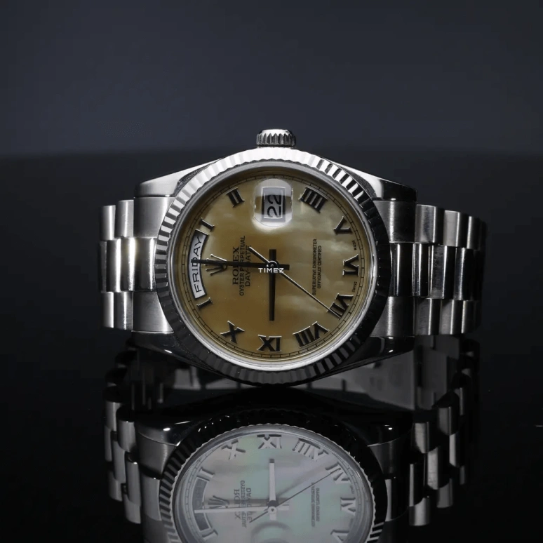 Rolex,Day-Date 36 36mm,36mm,White Gold,Gold,Automatic,Date,Day,118239