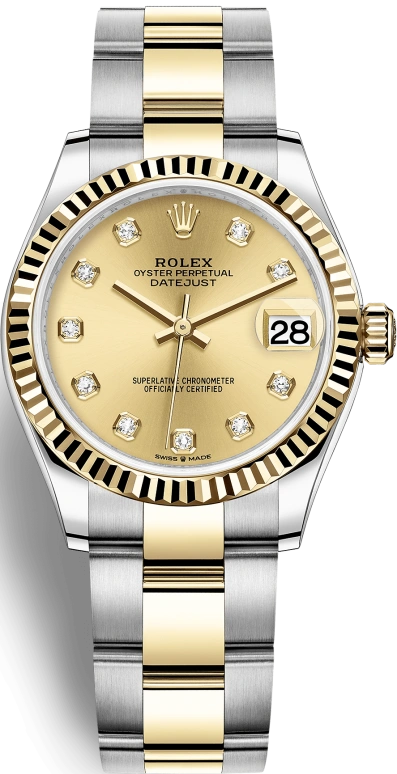 Rolex,Datejust 31 31mm,31mm,Yellow Gold,Oystersteel,Champagne,Automatic,Day,55hours,278273,278273-0025