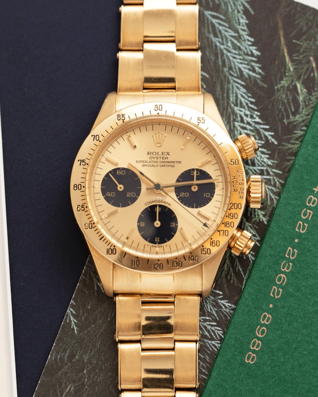 Rolex,Daytona 36mm,36mm,Yellow Gold,Black,Gold,Handwound,Chronograph,48hours,6265,6265-Oyster YG