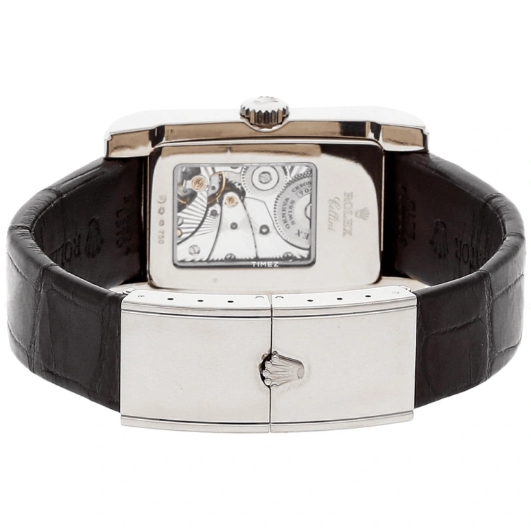 Rolex,Cellini 45x29mm,45x29mm,White Gold,Dual,Black,Silver,Handwound,72hours,In-house Caliber,54439