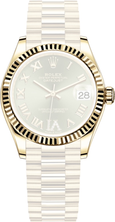 Rolex,Datejust 31 31mm,31mm,Yellow Gold,Green,Automatic,Day,55hours,278278,278278-0030