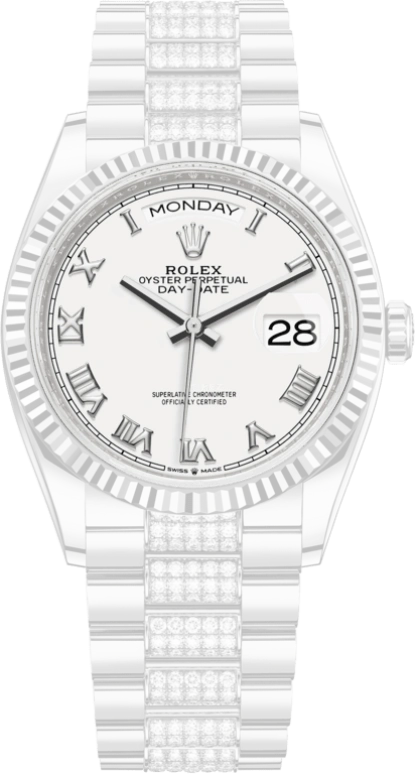 Rolex,Day-Date 36 36mm,36mm,White Gold,White,Automatic,Date,Day,128239,128239-0039