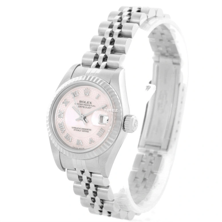 Rolex,Lady-Datejust 26mm,26mm,Stainless Steel,White Gold,Pink Red,Red,Automatic,Day,48hours,179174,179174-63130 NR
