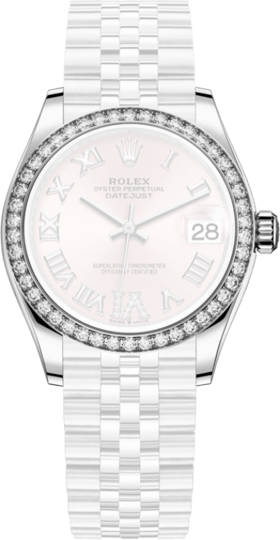 Rolex,Datejust 31 31mm,31mm,White Gold,Stainless Steel,Pink,Automatic,Day,55hours,278384RBR,278384RBR-0028