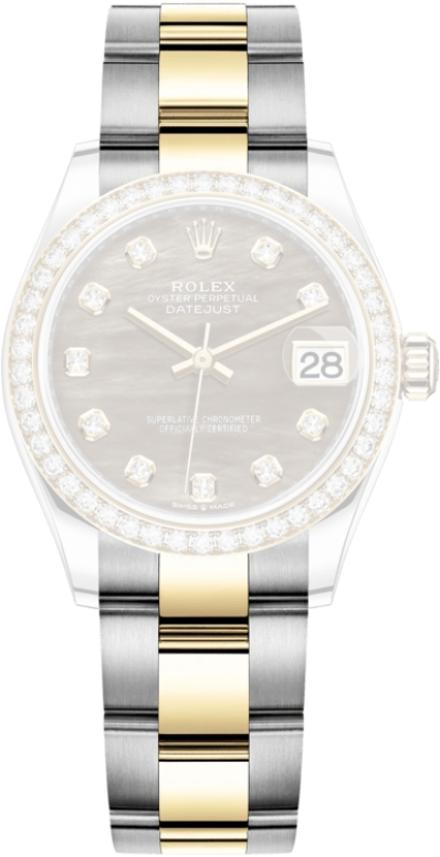 Rolex,Datejust 31 31mm,31mm,Yellow Gold,Stainless Steel,Black,Automatic,Day,55hours,278383RBR,278383RBR-0023