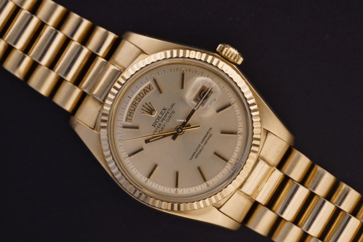 Rolex,Day-Date 36 36mm,36mm,Yellow Gold,Champagne,Automatic,Date,Day,1803 Champagne Dial