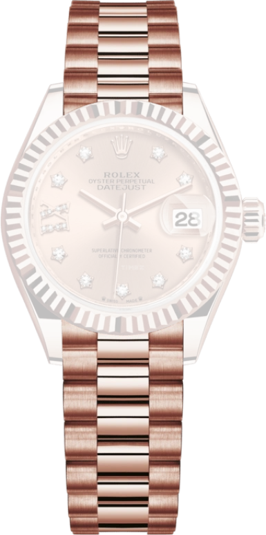 Rolex,Lady-Datejust 28mm,28mm,Everose Gold,Pink,Automatic,Day,55hours,279175,279175-0029