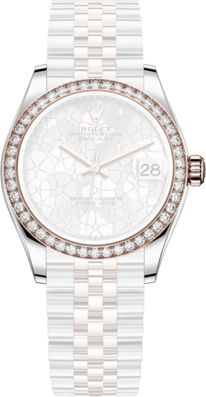 Rolex,Datejust 31 31mm,31mm,Rose Gold,Stainless Steel,Silver,Automatic,Day,55hours,278381RBR,278381RBR-0032