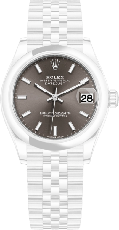 Rolex,Datejust 31 31mm,31mm,Stainless Steel,Grey,Automatic,Day,55hours,278240,278240-0010