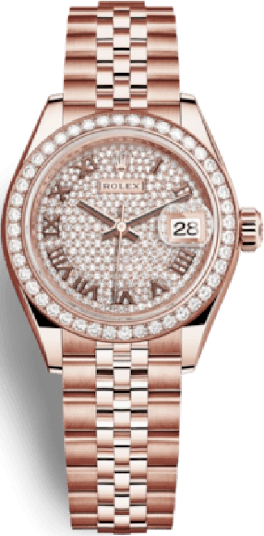 Rolex,Lady-Datejust 28mm,28mm,Everose Gold,Silver,Rose Gold,Automatic,Day,55hours,279135RBR,279135RBR-0022