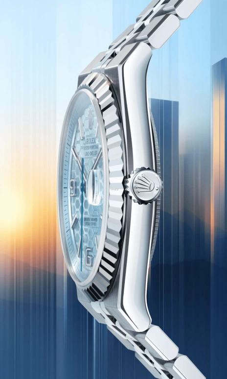 Rolex,Land‑Dweller 36mm,36mm,Platinum,Ice Blue,Automatic,Day,66hours,127236,127236-0001