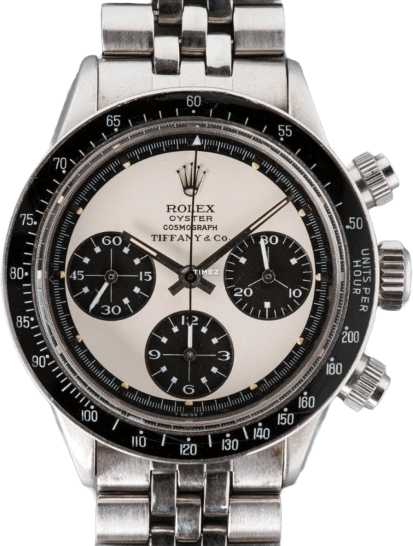 Rolex,Daytona 37mm,37mm,Stainless Steel,Silver,Black,Handwound,Chronograph,48hours,6263,6263-Paul Newman TiffanyCo
