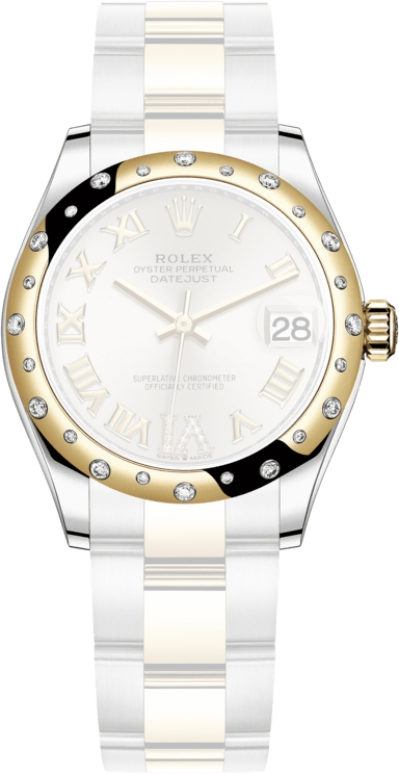 Rolex,Datejust 31 31mm,31mm,Yellow Gold,Stainless Steel,Silver,Automatic,Day,55hours,278343RBR,278343RBR-0003
