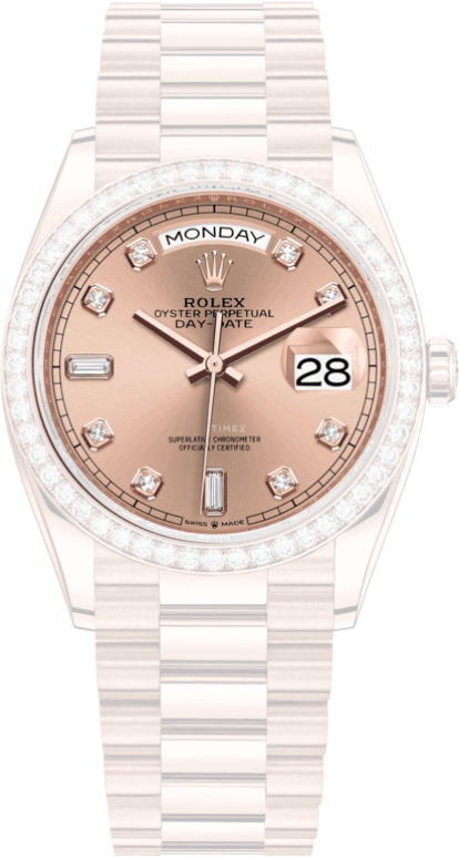 Rolex,Day-Date 36 36mm,36mm,Rose Gold,Pink,Automatic,Date,Day,128345RBR,128345RBR-0009