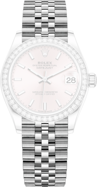 Rolex,Datejust 31 31mm,31mm,White Gold,Stainless Steel,Pink,Automatic,Day,55hours,278384RBR,278384RBR-0018