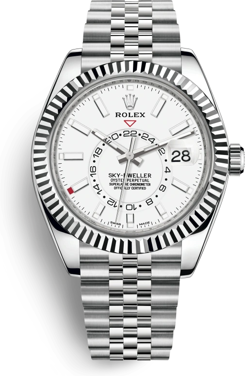Rolex,Sky-Dweller 42mm,42mm,White Gold,Stainless Steel,White,Automatic,Annual Calendar,Month,Date,326934,326934-0002