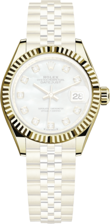 Rolex,Lady-Datejust 28mm,28mm,Yellow Gold,White,Automatic,Day,55hours,279178,279178-0026