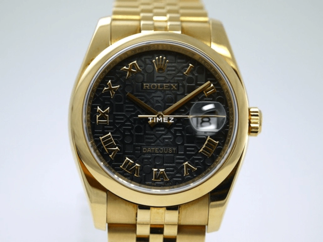 Rolex,Datejust 36 36mm,36mm,Yellow Gold,Gold,Automatic,Day,48hours,116208,116208-63208