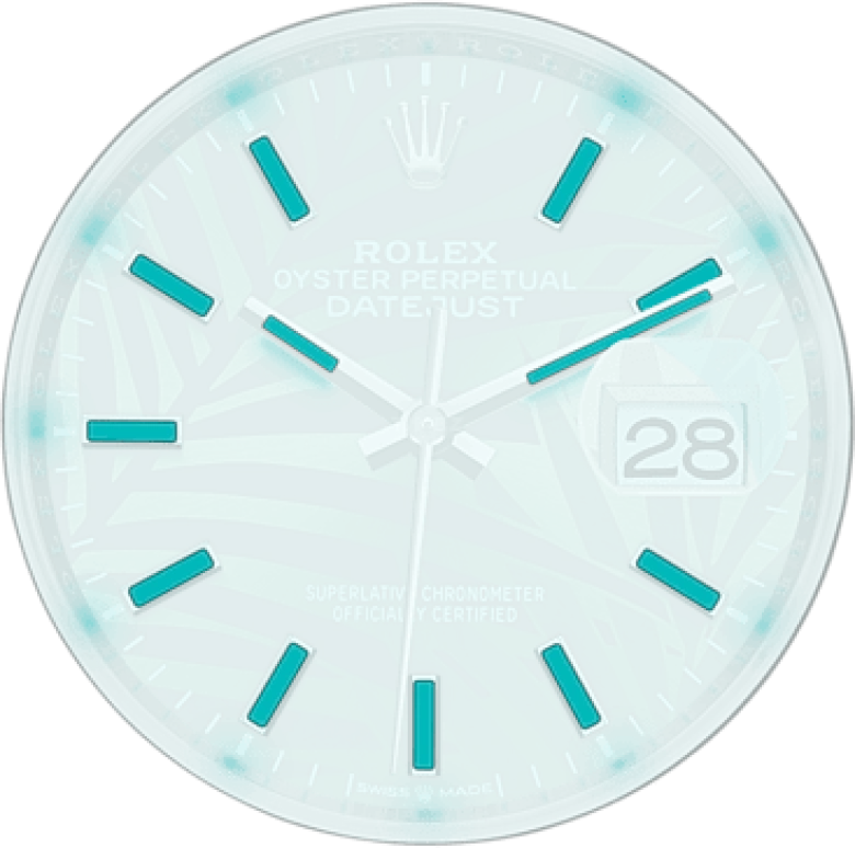 Rolex,Datejust 36 36mm,36mm,White Gold,Stainless Steel,Green,Automatic,Day,70hours,126284RBR,126284RBR-0040