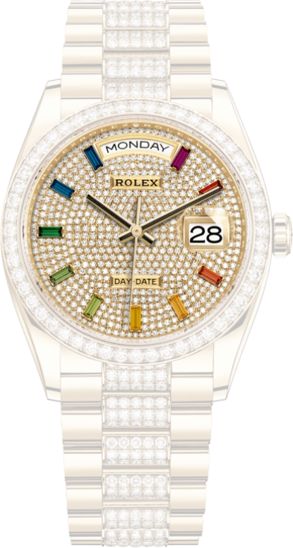 Rolex,Day-Date 36 36mm,36mm,Yellow Gold,Silver,Gold,Automatic,Date,Day,Neymar da Silva Santos Júnior,128348RBR,128348RBR-0031