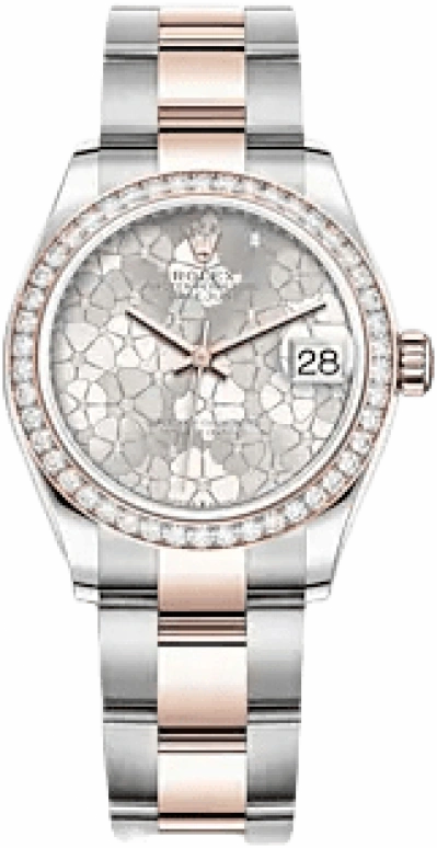 Rolex,Datejust 31 31mm,31mm,Rose Gold,Stainless Steel,Silver,Automatic,Day,55hours,278381RBR,278381RBR-0031