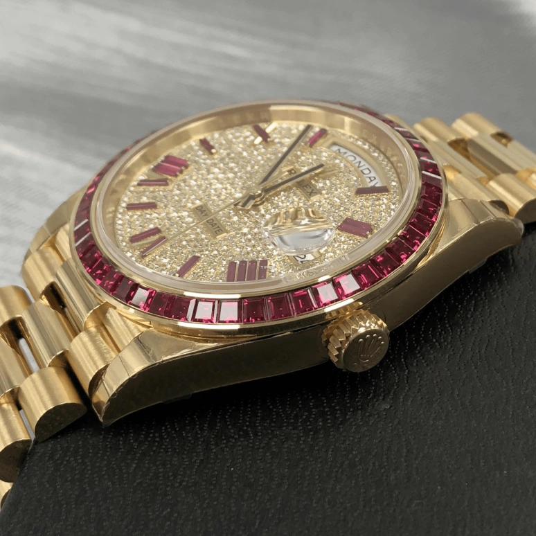 Rolex,Day-Date 36 40mm,40mm,Yellow Gold,Gold,Automatic,Date,Day,ruby,228398TRU,228398TRU-0002