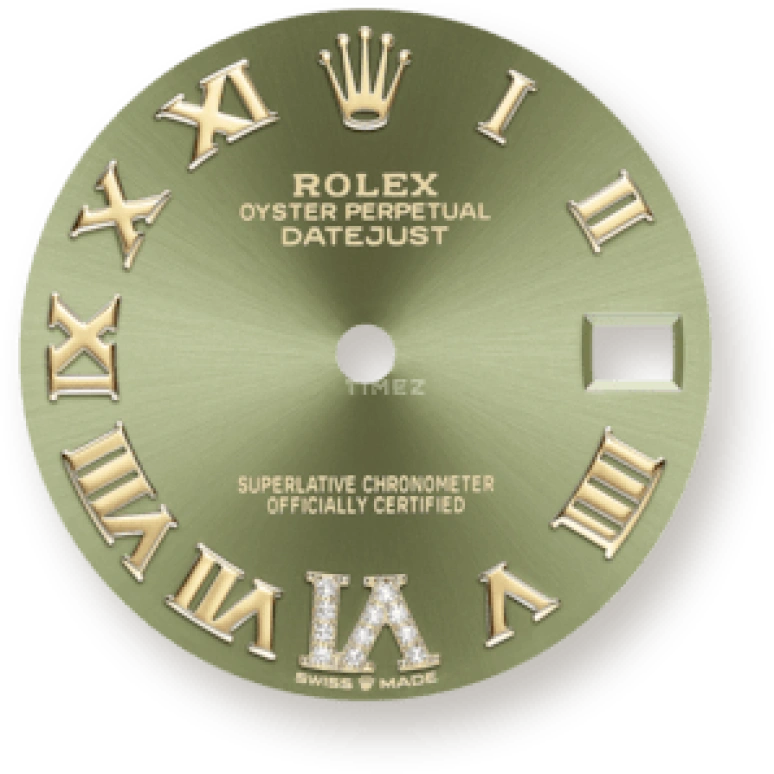 Rolex,Datejust 31 31mm,31mm,Yellow Gold,Stainless Steel,Green,Automatic,Day,55hours,278243,278243-0016