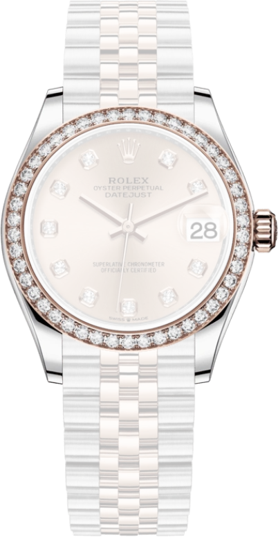 Rolex,Datejust 31 31mm,31mm,Rose Gold,Stainless Steel,Rose,Automatic,Day,55hours,278381RBR,278381RBR-0024