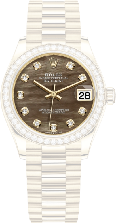 Rolex,Datejust 31 31mm,31mm,Yellow Gold,Black,Automatic,Day,55hours,278288RBR,278288RBR-0032