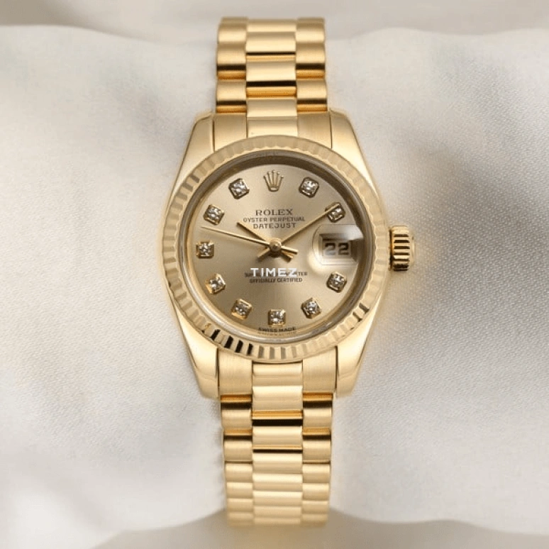 Rolex,Lady-Datejust 26mm,26mm,Yellow Gold,Gold,Automatic,Day,48hours,179178CHDP