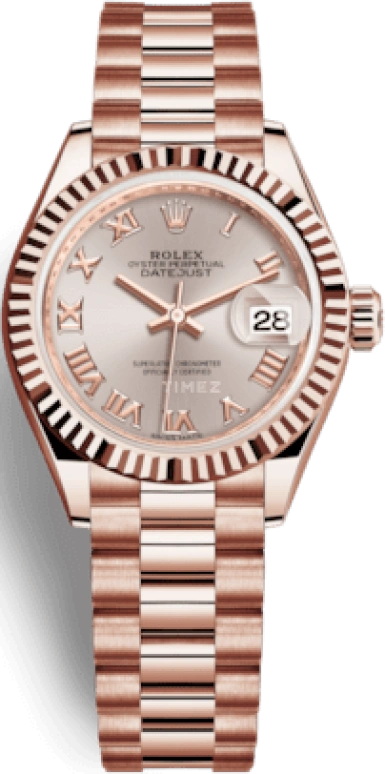 Rolex,Lady-Datejust 28mm,28mm,Rose Gold,Pink,Automatic,Day,55hours,279175,279175-0011