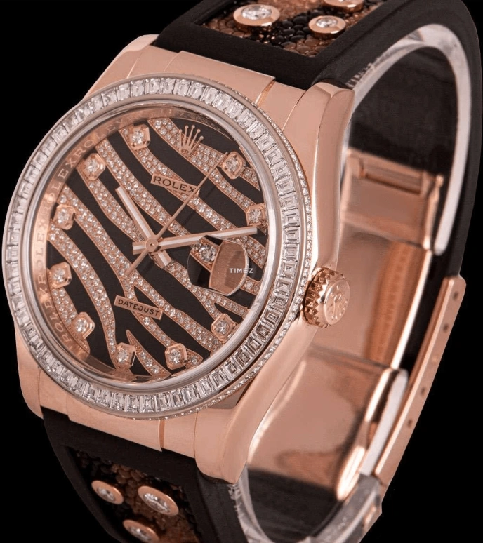 Rolex,Datejust 36 36mm,36mm,Rose Gold,Black,Pink Red,Red,Automatic,Day,48hours,116185BBR,116185BBR-LFC NG