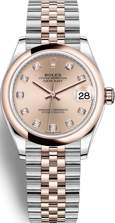 Rolex,Datejust 31 31mm,31mm,Rose Gold,Stainless Steel,Rose,Automatic,Day,55hours,278241,278241-0024