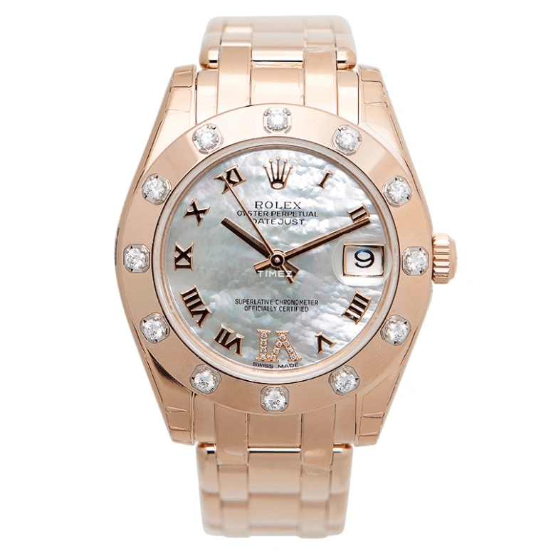 Rolex,Pearlmaster 34mm,34mm,Rose Gold,White,Automatic,Day,48hours,81315,81315-0002