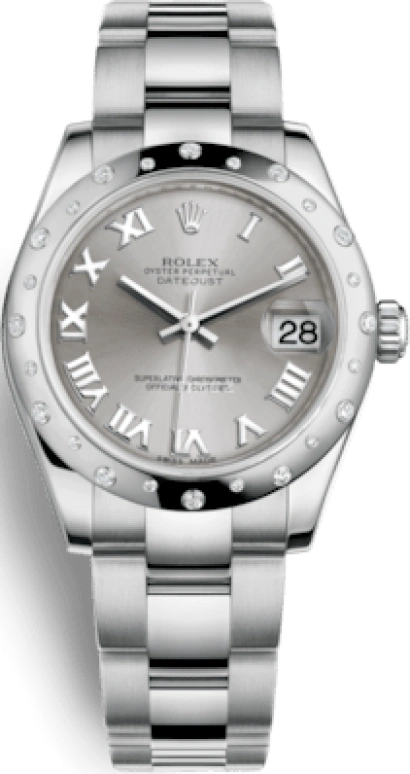 Rolex,Datejust 31 31mm,31mm,White Gold,Stainless Steel,Grey,Automatic,Day,48hours,178344,178344-0011