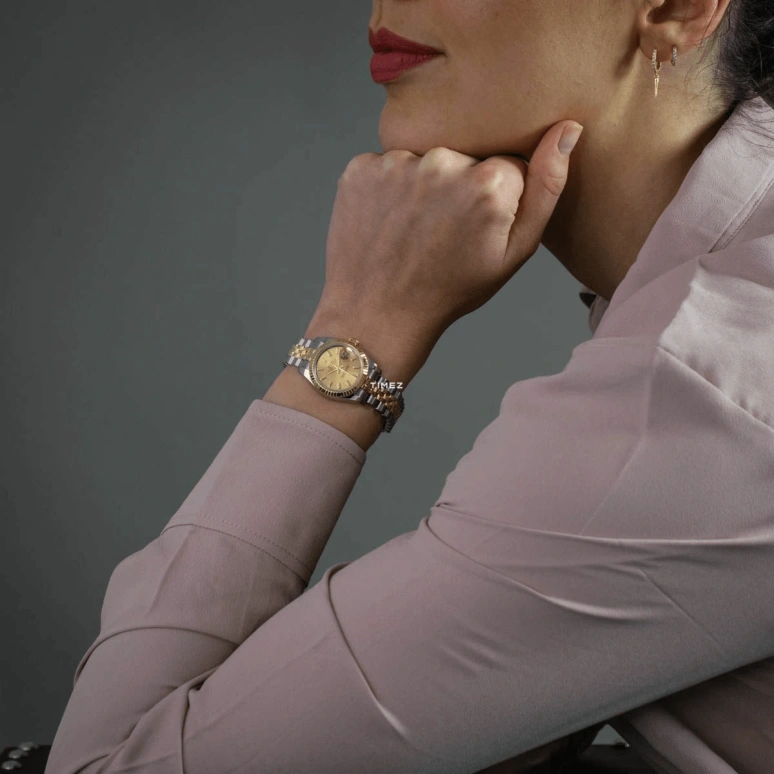 Rolex,Lady-Datejust 26mm,26mm,Stainless Steel,Gold,Automatic,Day,48hours,179173,179173-63133