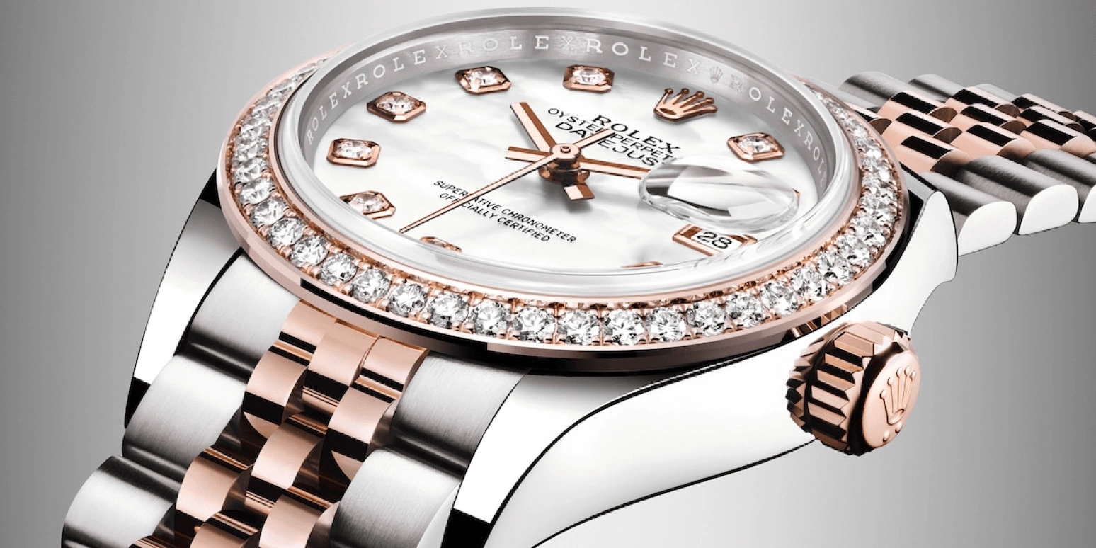 Rolex,Lady-Datejust 28mm,28mm,Rose Gold,Stainless Steel,White,Automatic,Day,55hours,279381RBR,279381RBR-0013
