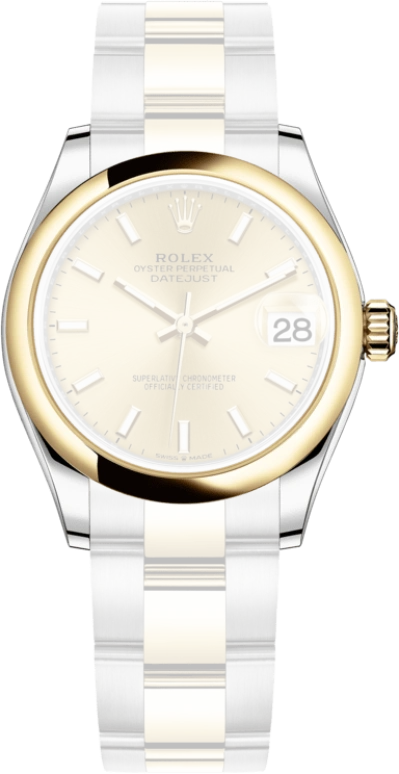 Rolex,Datejust 31 31mm,31mm,Yellow Gold,Stainless Steel,Champagne,Automatic,Day,55hours,278243,278243-0013