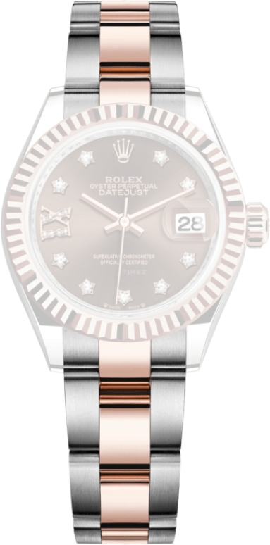 Rolex,Lady-Datejust 28mm,28mm,Oystersteel,Everose Gold,Brown,Automatic,Day,55hours,279171,279171-0004