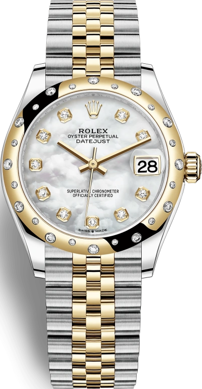 Rolex,Datejust 31 31mm,31mm,Yellow Gold,Stainless Steel,White,Automatic,Day,55hours,278343RBR,278343RBR-0028