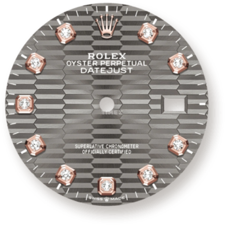 Rolex,Datejust 36 36mm,36mm,Rose Gold,Stainless Steel,Grey,Automatic,Day,70hours,126201,126201-0041