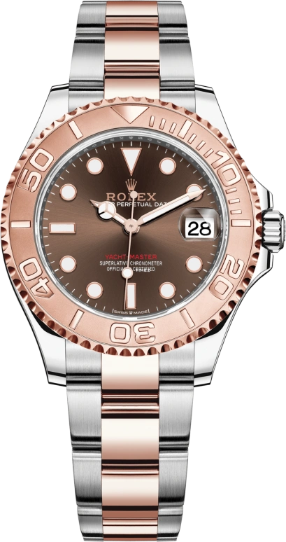 Rolex,Yacht-Master 37mm,37mm,Stainless Steel,Everose Gold,Chocolate,Automatic,Day,55hours,268621,268621-0003