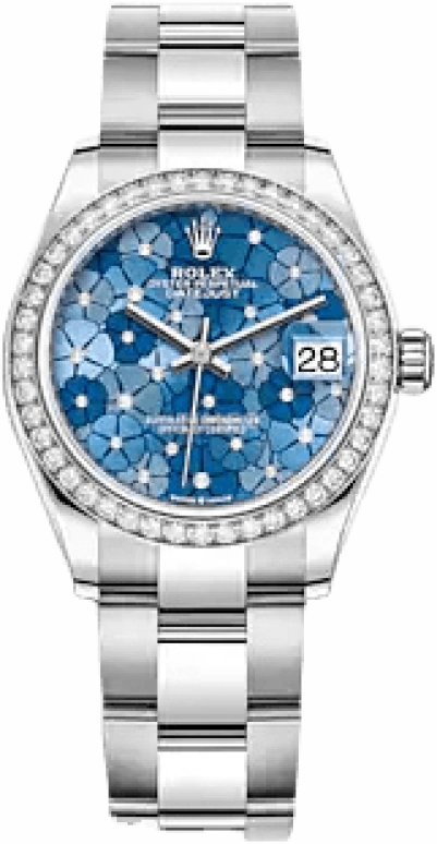 Rolex,Datejust 31 31mm,31mm,White Gold,Stainless Steel,Blue,Automatic,Day,55hours,278384RBR,278384RBR-0039