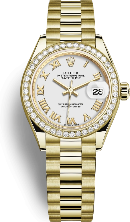 Rolex,Lady-Datejust 28mm,28mm,Yellow Gold,White,Automatic,Day,55hours,279138RBR,279138RBR-0031