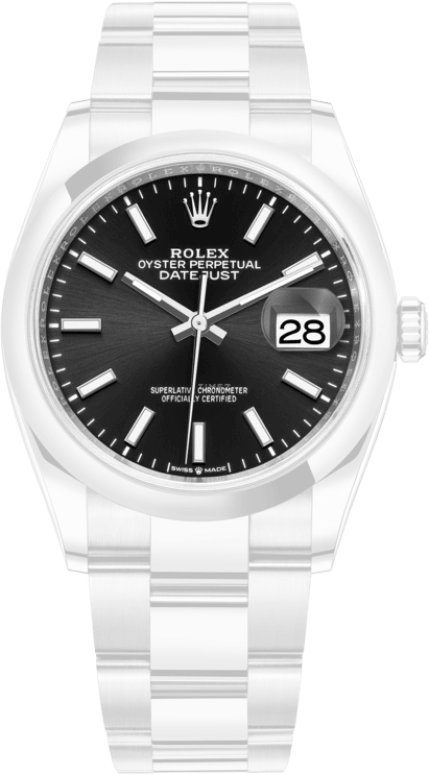 Rolex,Datejust 36 36mm,36mm,Oystersteel,Black,Automatic,Day,70hours,126200,126200-0004